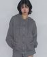 컷 오프 빈티지 후드 집업 다크그레이