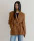 Suede Belted Overfit Jacket (brown)
