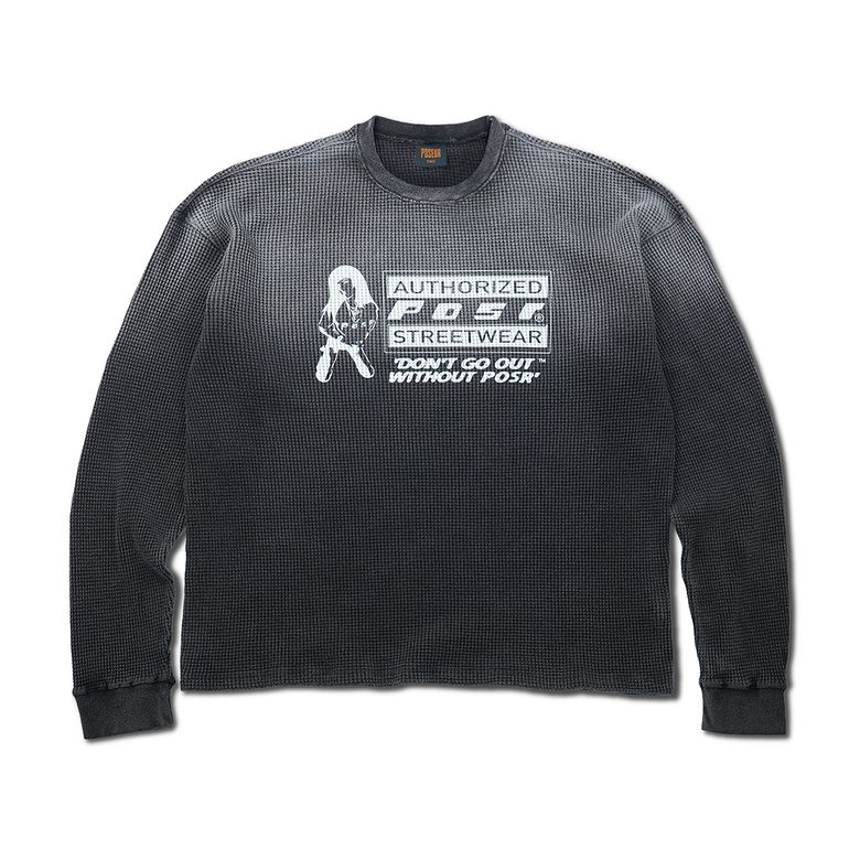 OVD POSR WAFFLE TEE / FADED BLACK