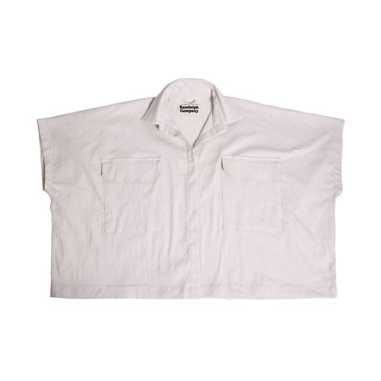 Cape Short Sleeve Shirt_Ivory