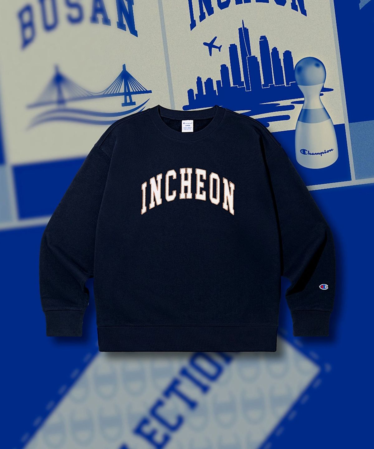 챔피온(CHAMPION) C로고 루즈핏 시티 스웨트셔츠 INCHEON