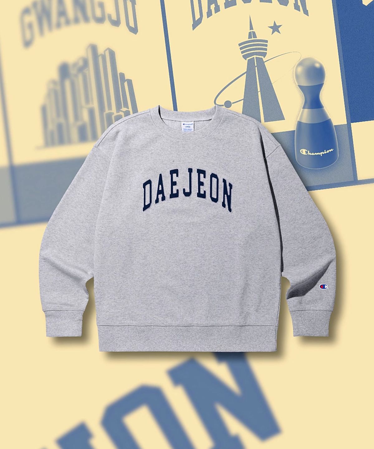 챔피온(CHAMPION) C로고 루즈핏 시티 스웨트셔츠 DAEJEON