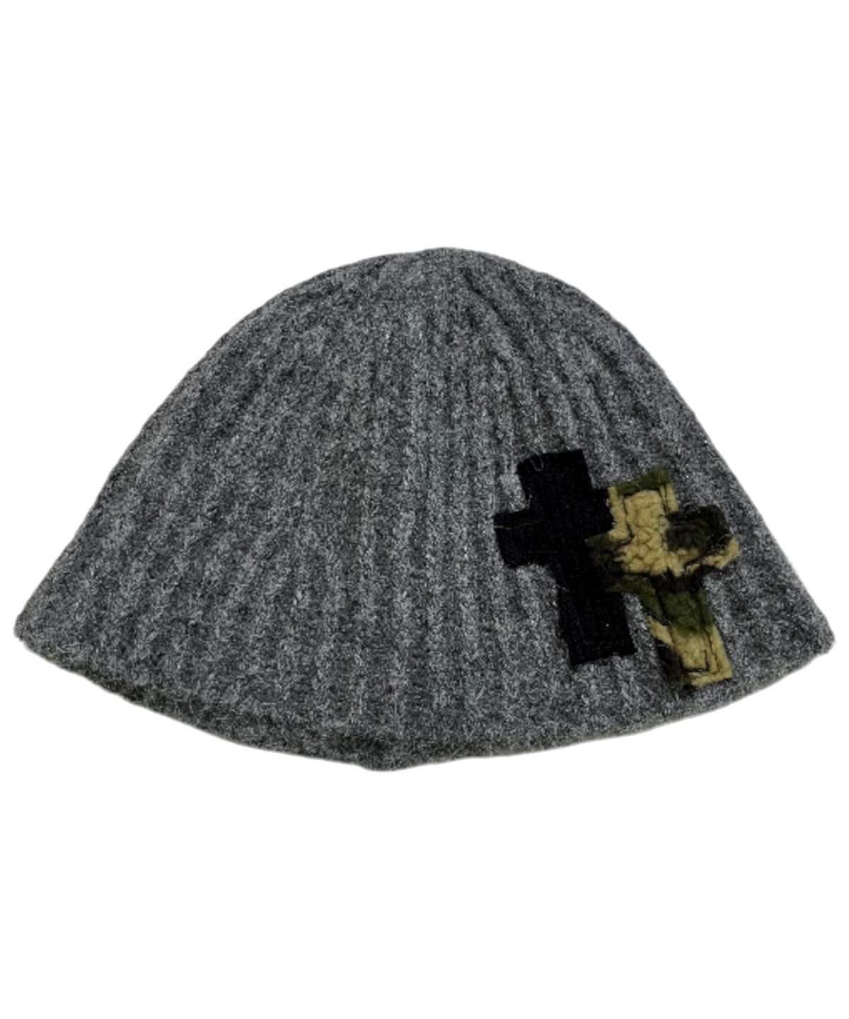 스케이터락(SK8ER ROCK) Tone on Tone Cross Beanie ((gray))