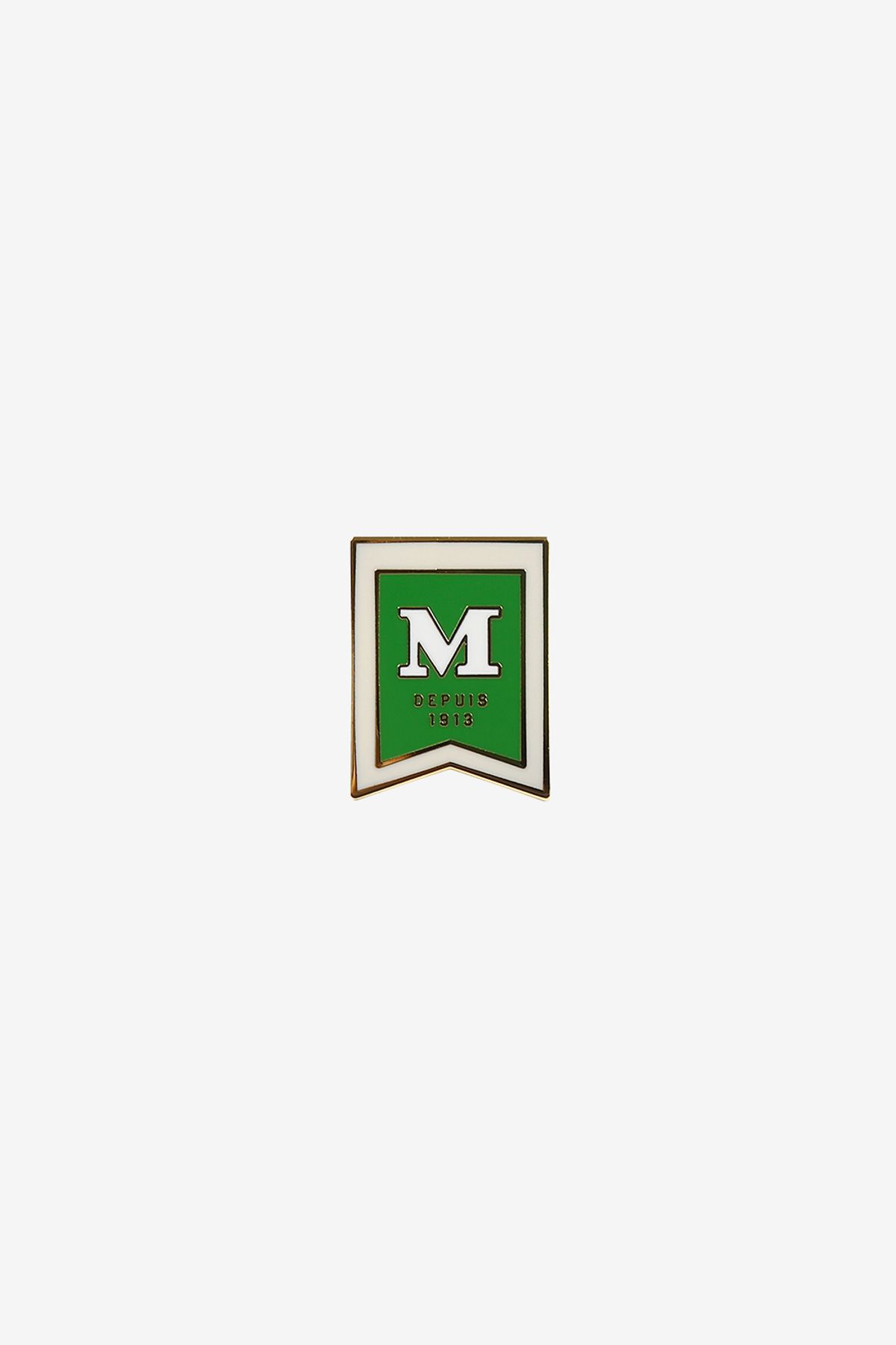 르몽생미셸(LE MONT ST MICHEL) Green flag M Logo Badge