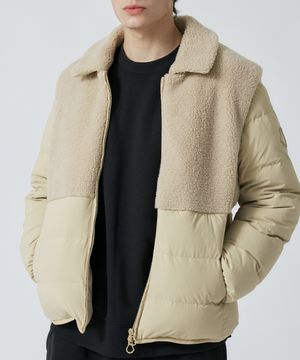 남성 머스코비 퍼배색 점퍼 [카멜 베이지]_HE4JP020