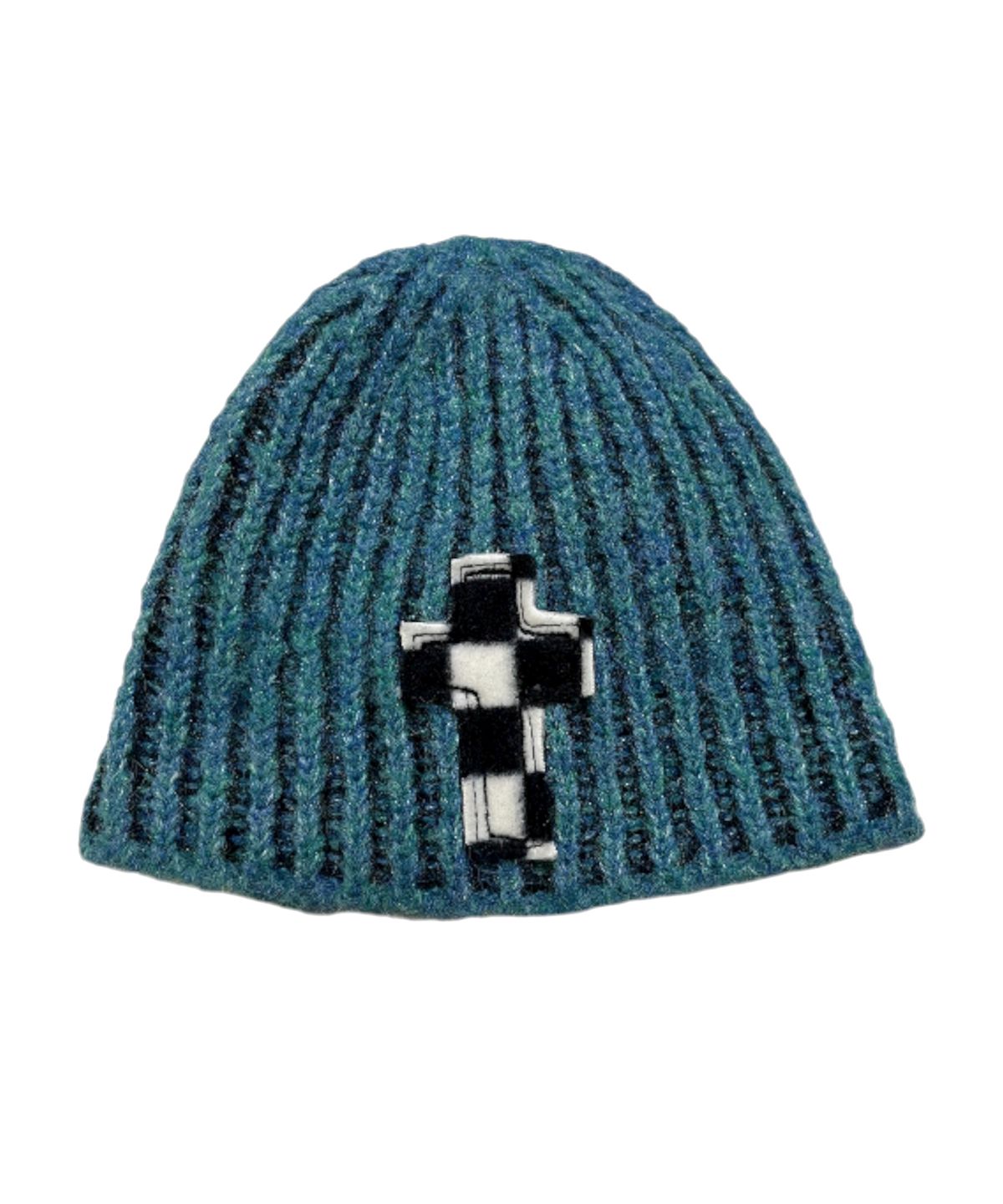 스케이터락(SK8ER ROCK) Bold Cross Two Tone Beanie ((blue))
