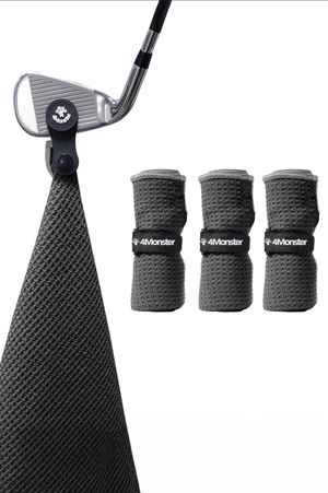 [3PACK] 골프 타월 - 블랙