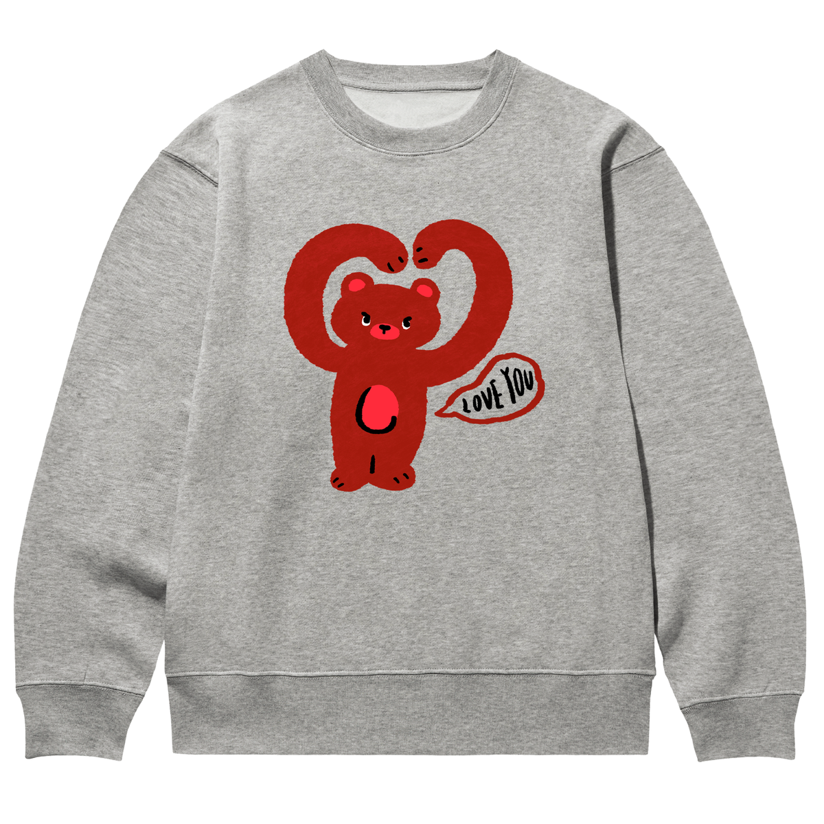 어썸어스(AWESOMEUS) I LOVE YOU BEAR SWEAT_4 COLOR