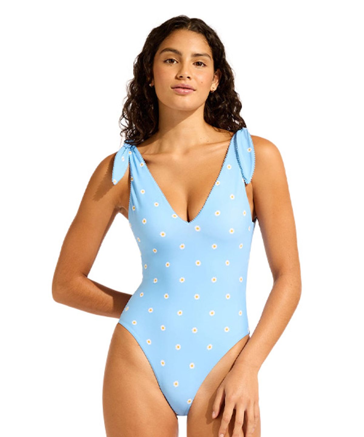 씨폴리(SEAFOLLY) DAISY CHAIN 브이 넥 원피스 (11195-271)