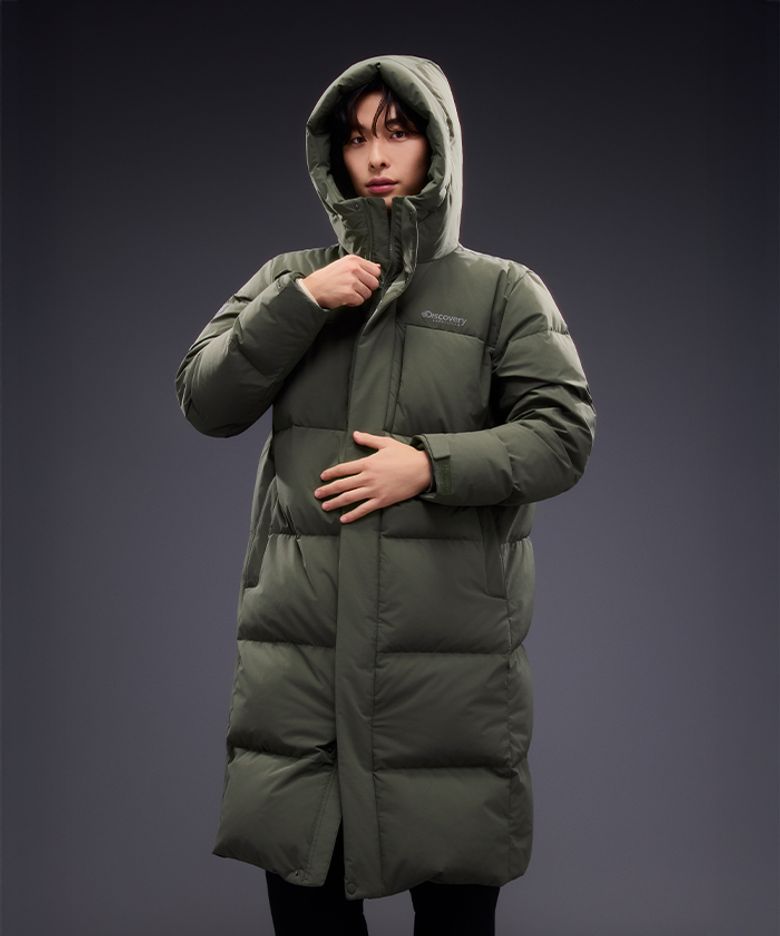 남성 레스터G 구스다운 롱패딩 (D.Khaki)