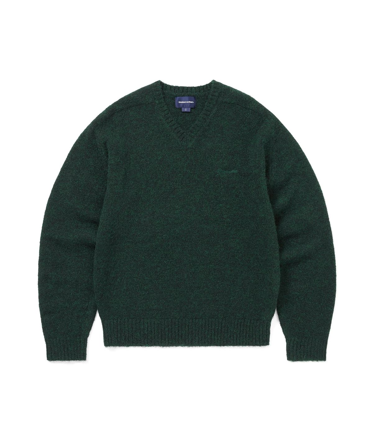 디스이즈네버댓(THISISNEVERTHAT) Brushed V Neck Knit Sweater Green