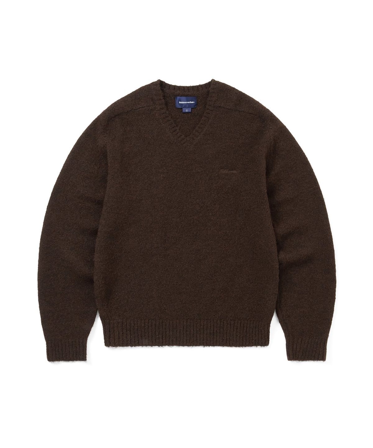 디스이즈네버댓(THISISNEVERTHAT) Brushed V Neck Knit Sweater Brown