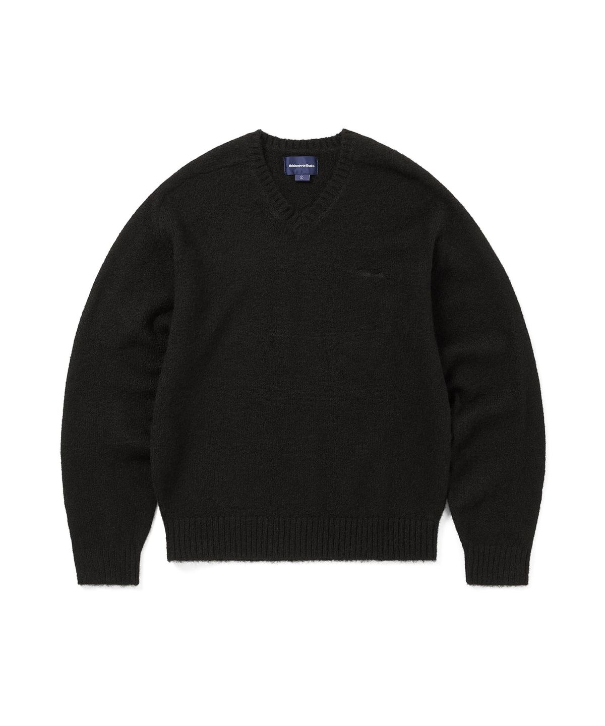 디스이즈네버댓(THISISNEVERTHAT) Brushed V Neck Knit Sweater Black