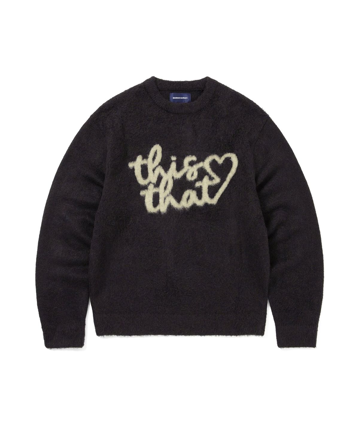 디스이즈네버댓(THISISNEVERTHAT) Heart Logo knit Sweater Dark Navy