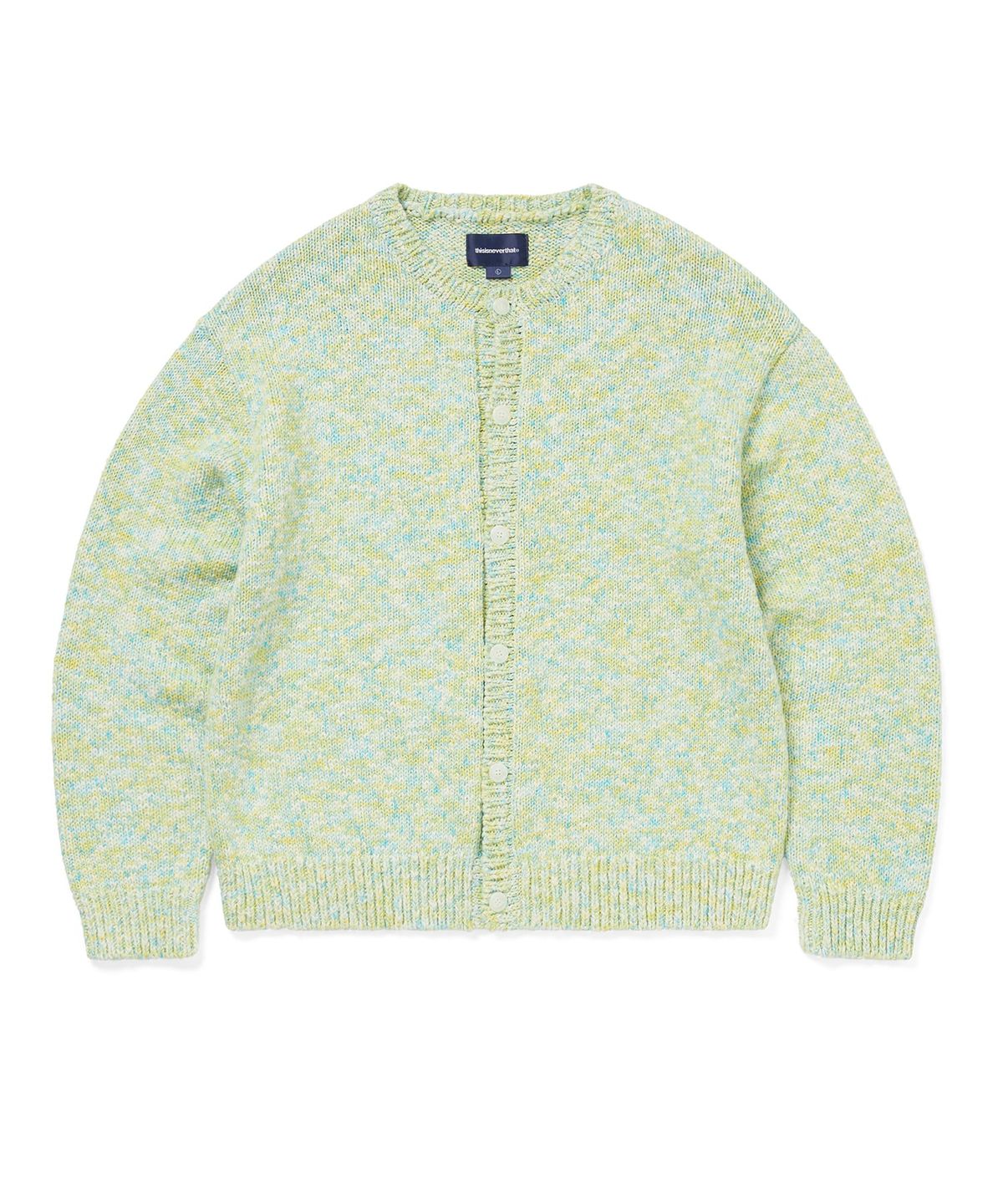 디스이즈네버댓(THISISNEVERTHAT) Rainbow Knit Cardigan Blue