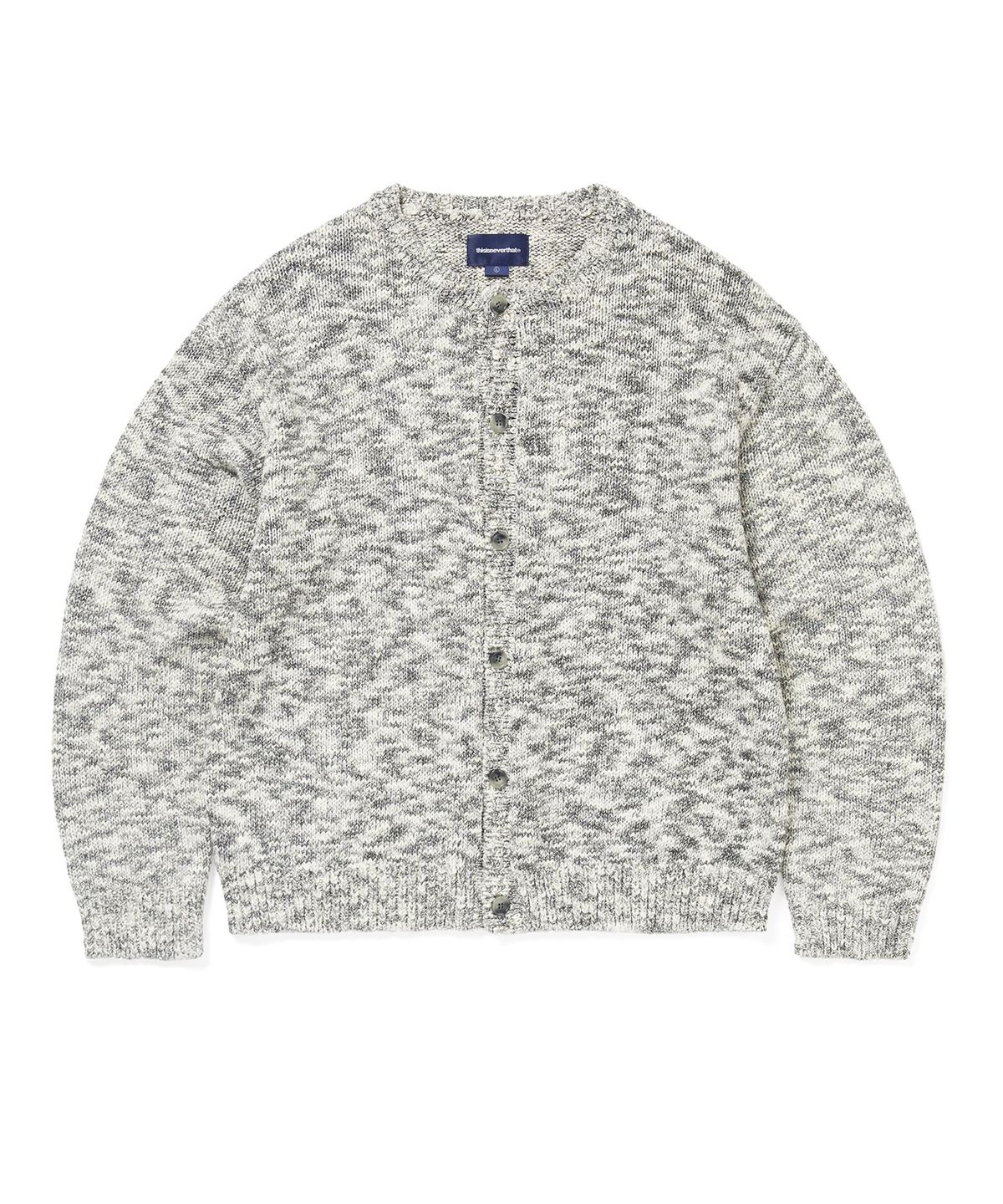 디스이즈네버댓(THISISNEVERTHAT) Rainbow Knit Cardigan Black