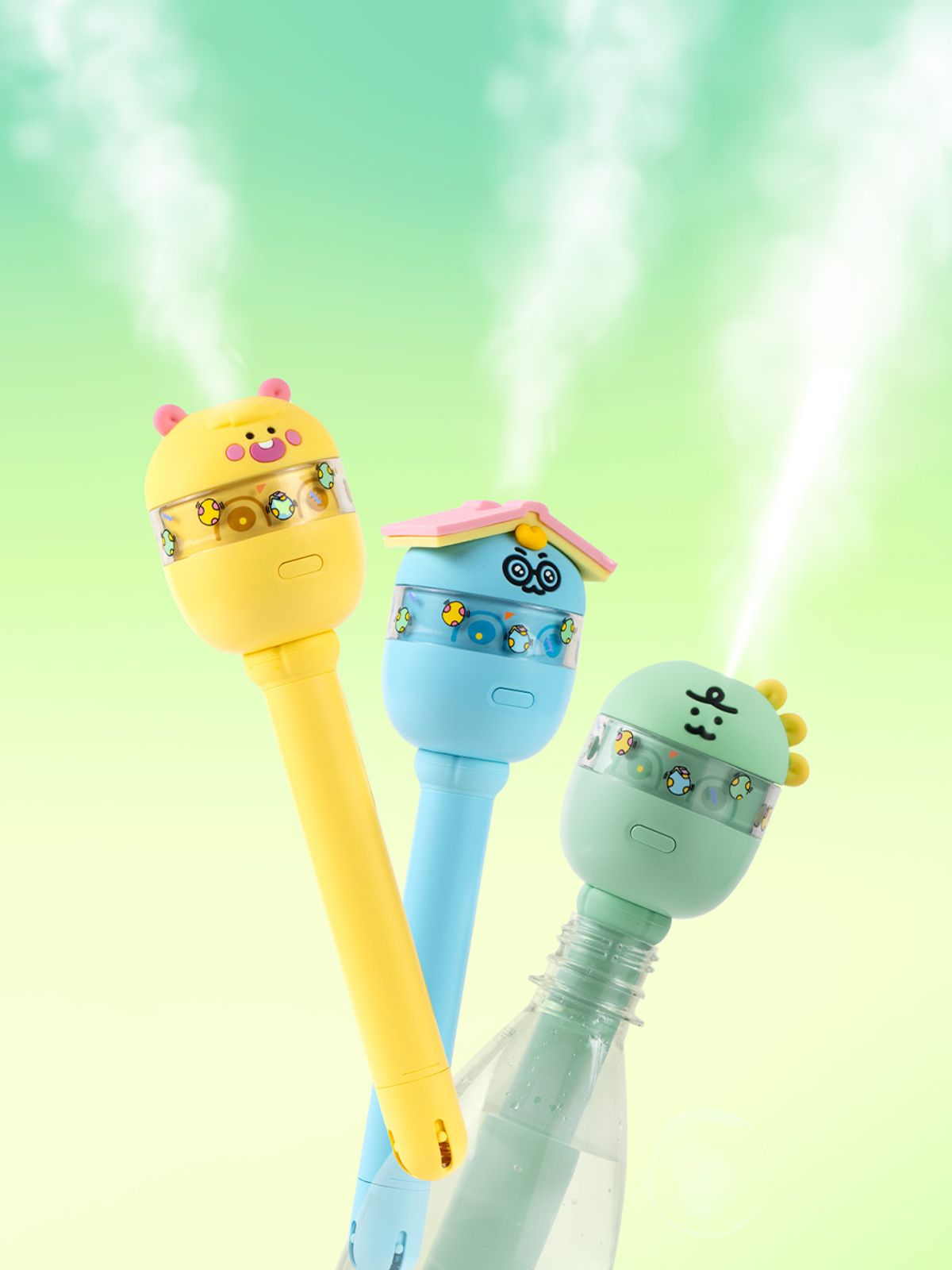 카카오프렌즈 파트너(KAKAOFRIENDS PARTNERS) 니니즈 쬬르디 아쿠아보틀 스틱형 무선  미니 가습기