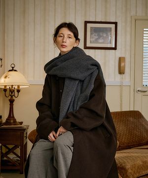 유니섹스 에어울 머플러 그레이