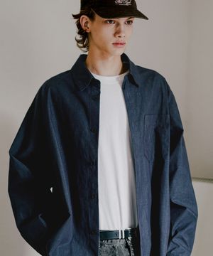 바이오 딥 옥스포드 셔츠 블루그레이 MMLS7823