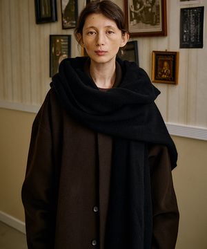 유니섹스 에어울 머플러 블랙