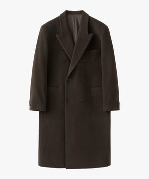 (우먼)울 100 롱 코트 딥 브라운