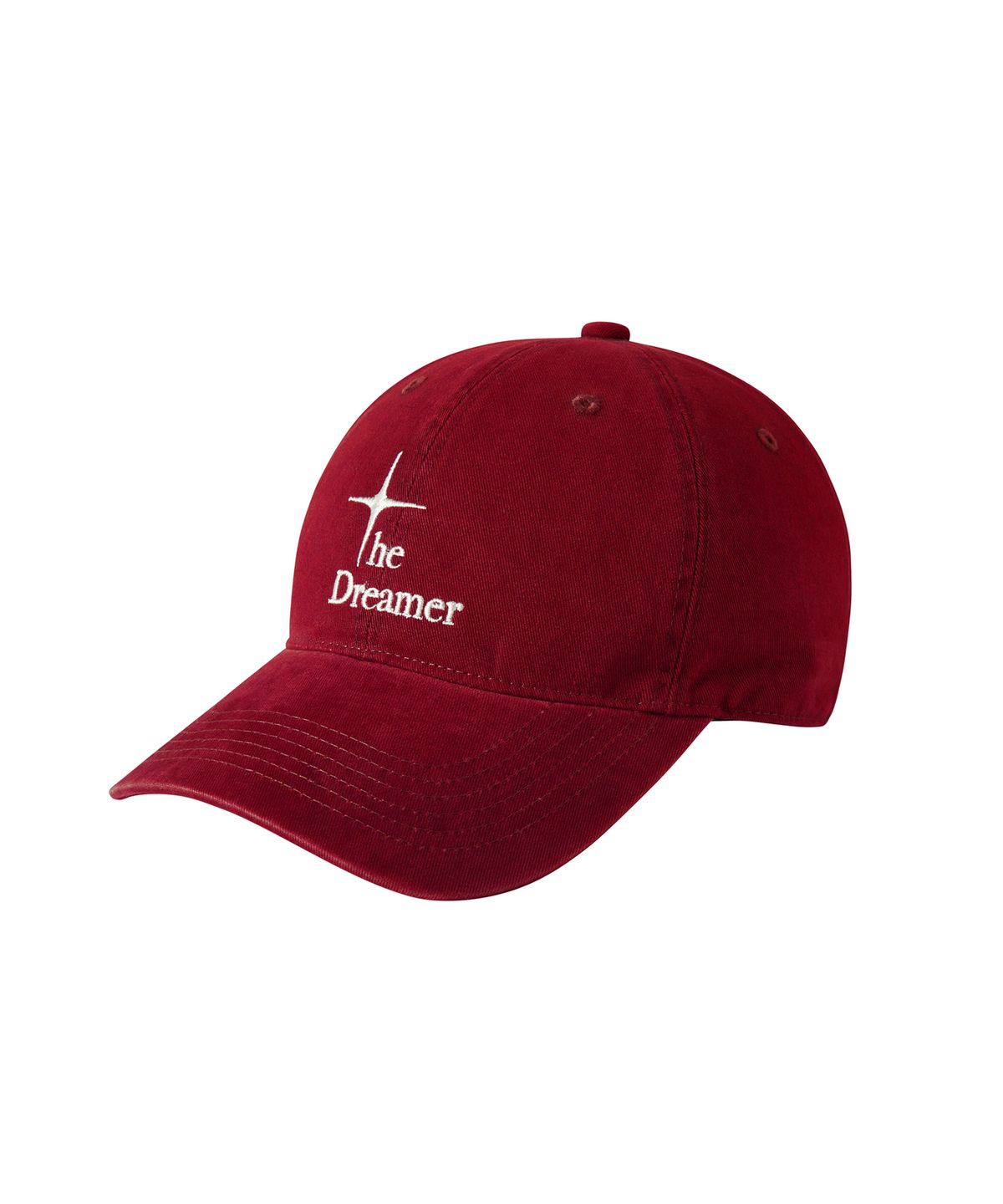 드리머(DREEMR) Washed Casual Logo Ball Cap - Red
