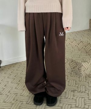 시우드 6 핀턱 와이드 스웻 팬츠 남녀공용 (4컬러)