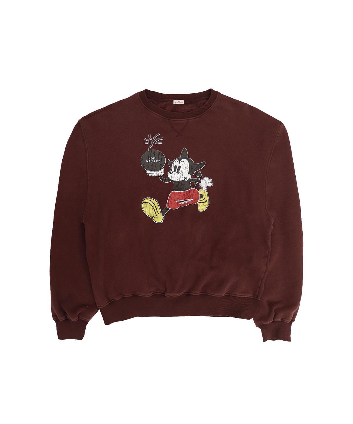 1011갤러리(1011 GALLERY) Gallery Mickey Sweatshirts - Burgundy