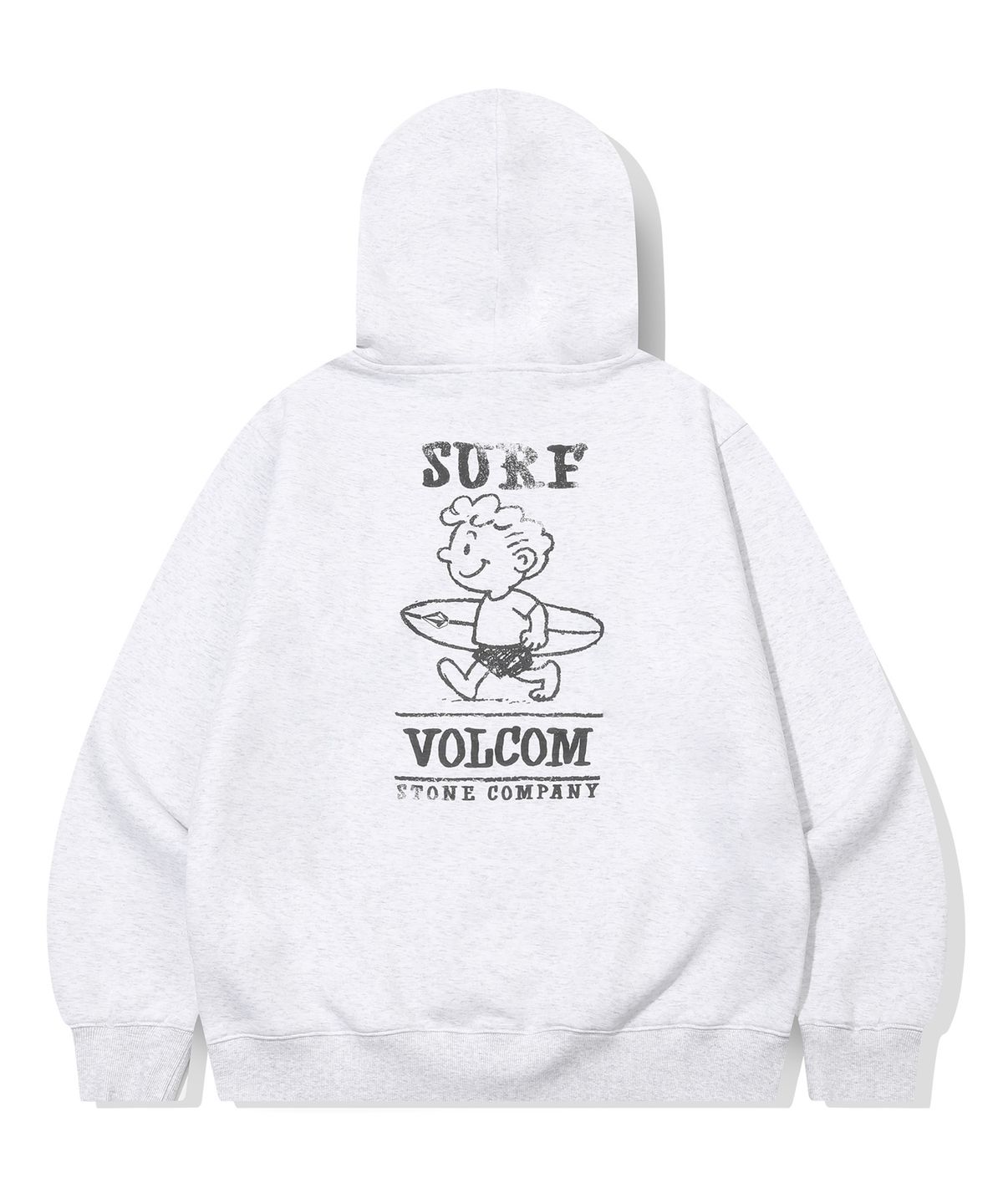 볼컴(VOLCOM) 서프 버디 기모 후드티(아이스 그레이)