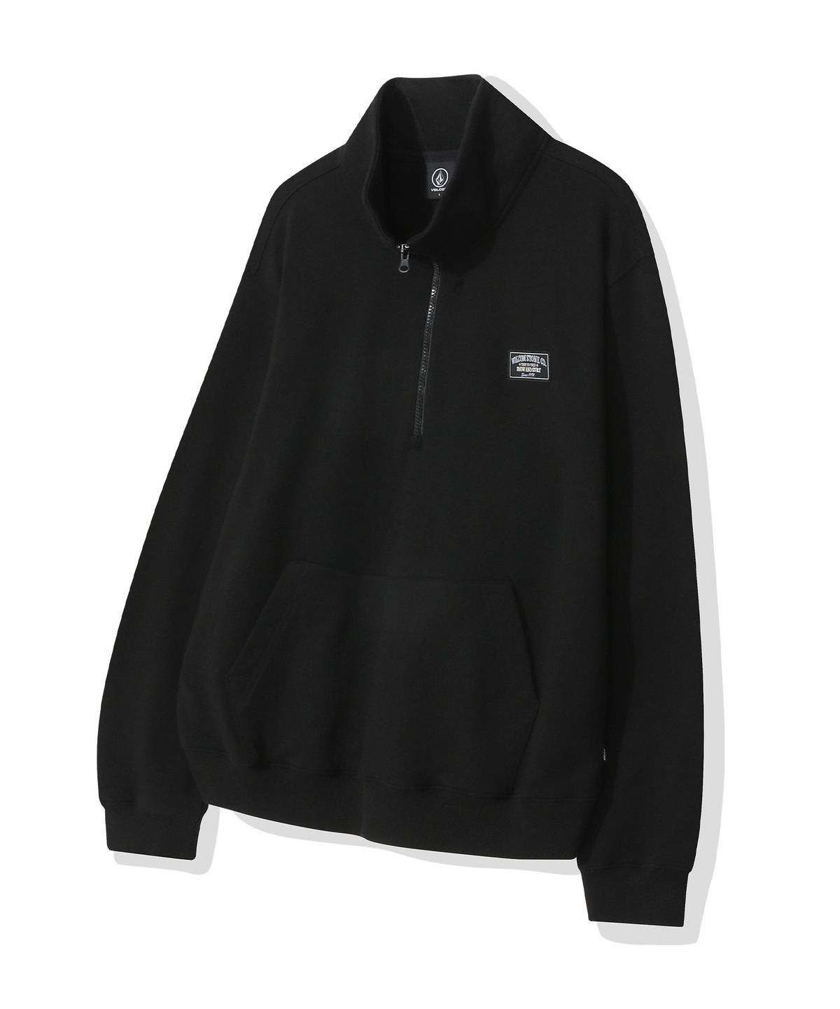 볼컴(VOLCOM) 스노우 앤 서프 하프 집업 맨투맨(블랙)