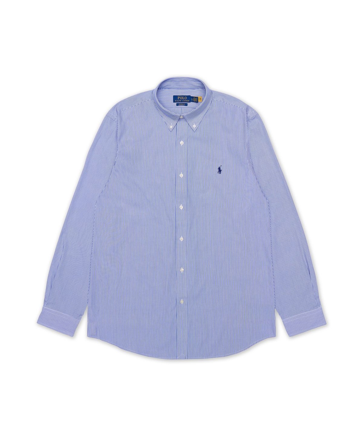 폴로 랄프 로렌(POLO RALPH LAUREN) 커스텀핏 스트레치 포플린 셔츠-블루