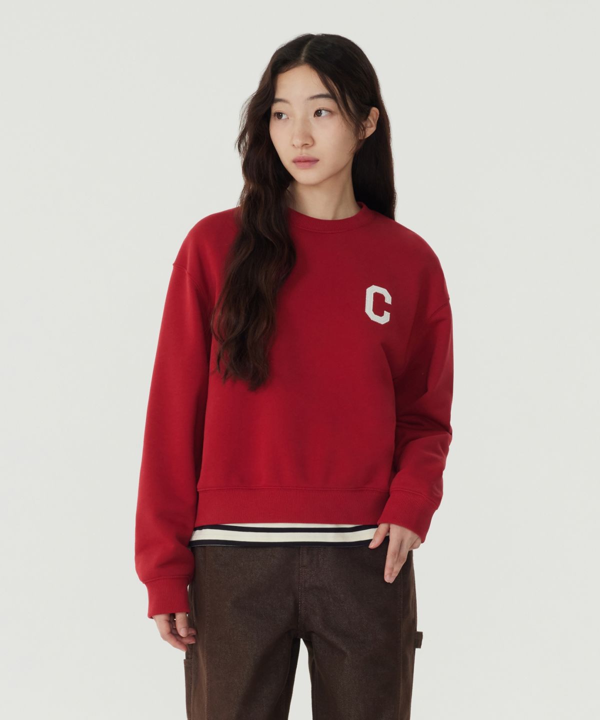 커버낫 우먼(COVERNAT WOMAN) 우먼 C로고 맨투맨 (3Color)