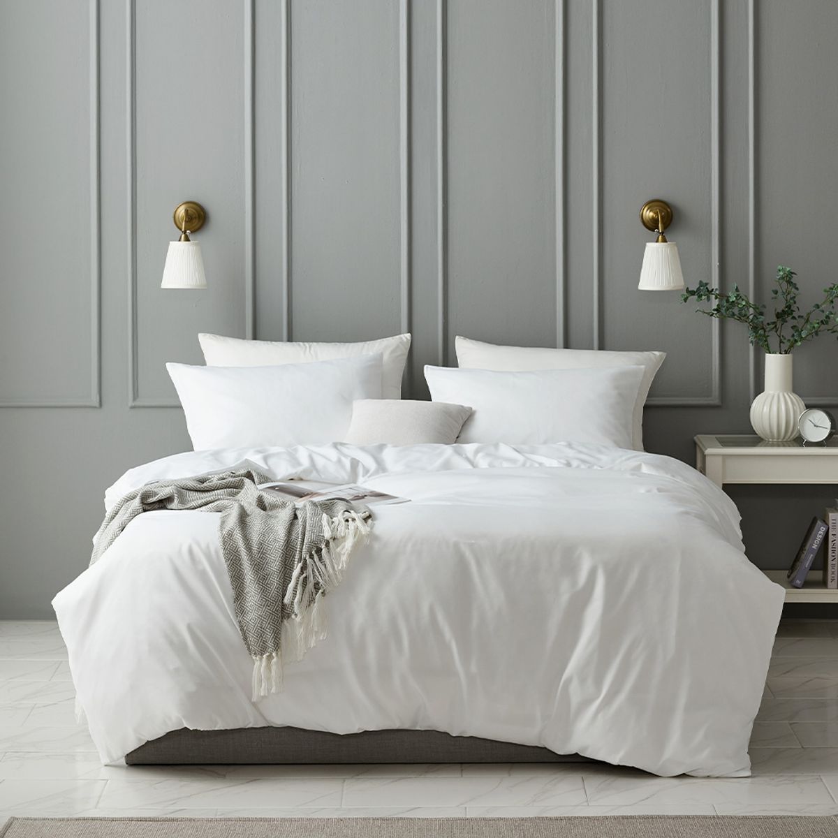 구스온(GOOSEON) 코지 사계절 구스 호텔 이불+베개+클래식 커버 4종 웨딩 세미 패키지