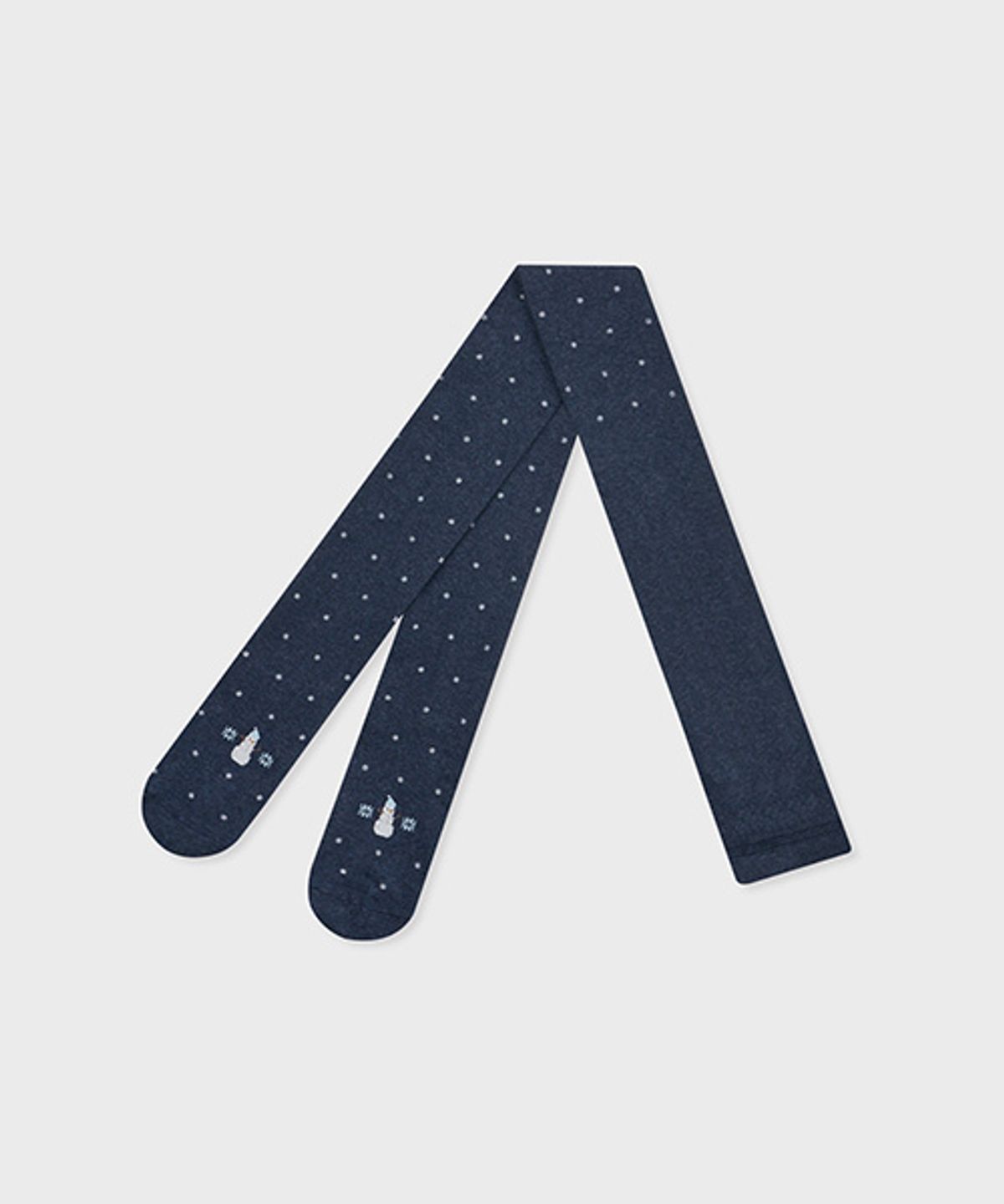 삭스어필(SOCKS APPEAL) cotton tights snowflake snowman navy