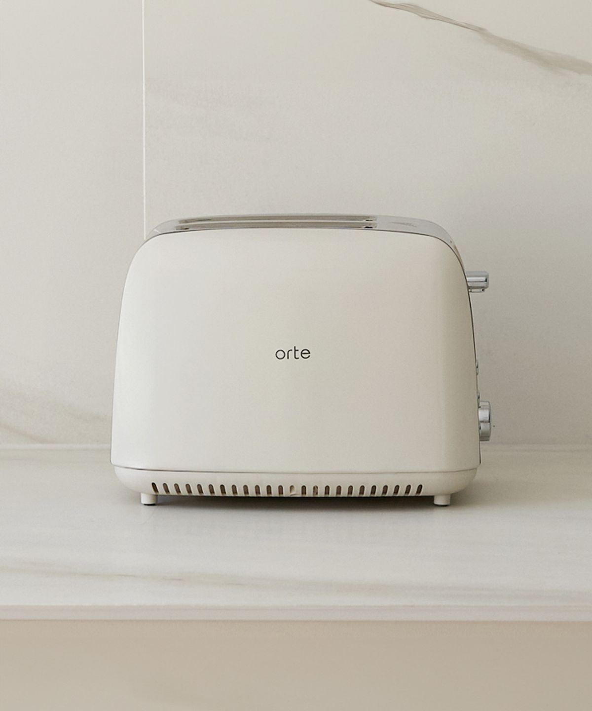 오르테(ORTE) FULL 스텐 프리미엄 토스터기 크림화이트 / 샌드그레이
