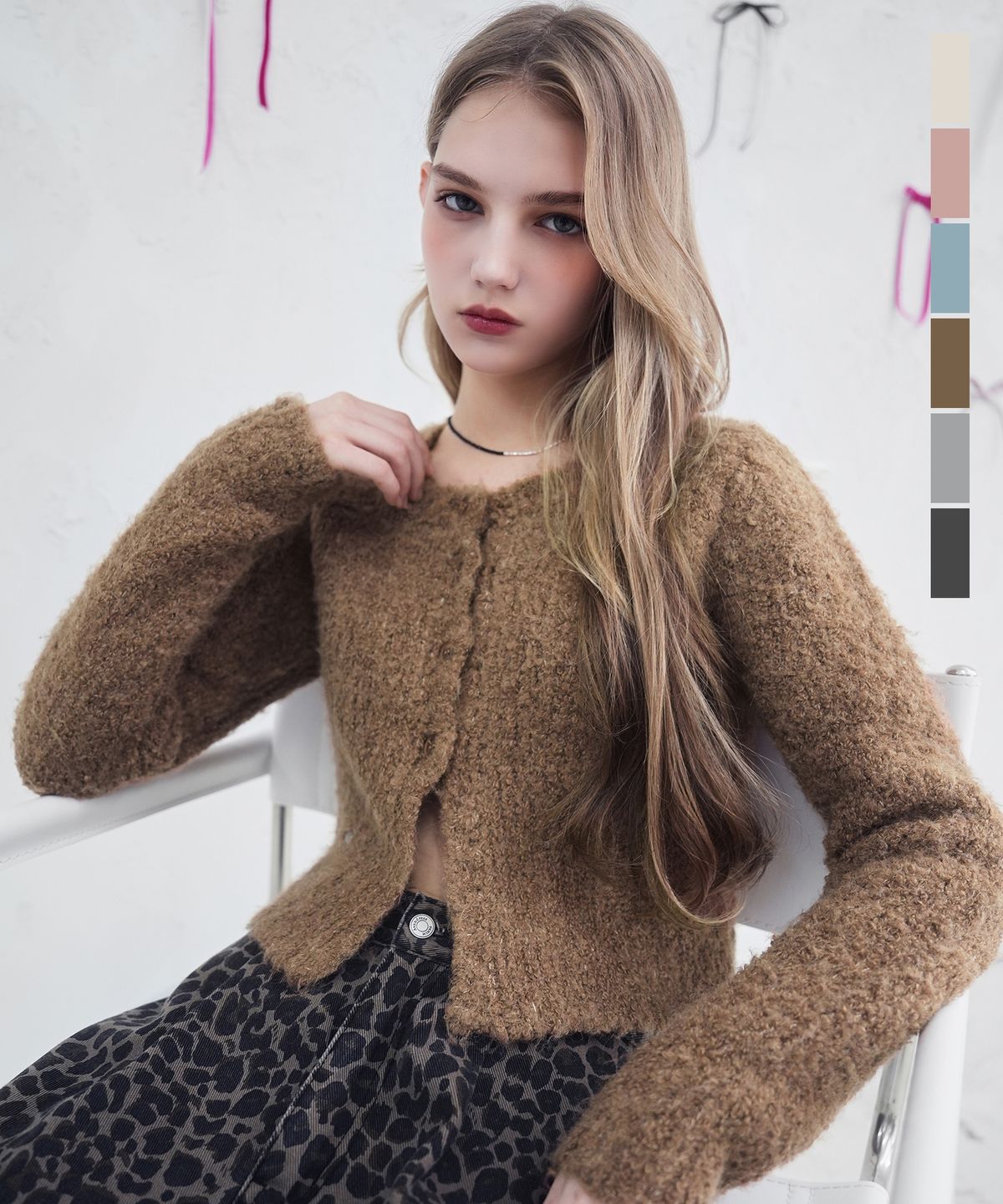 비바셔스(VIVACIOUS) La Pong Crop Cardigan_6Colors