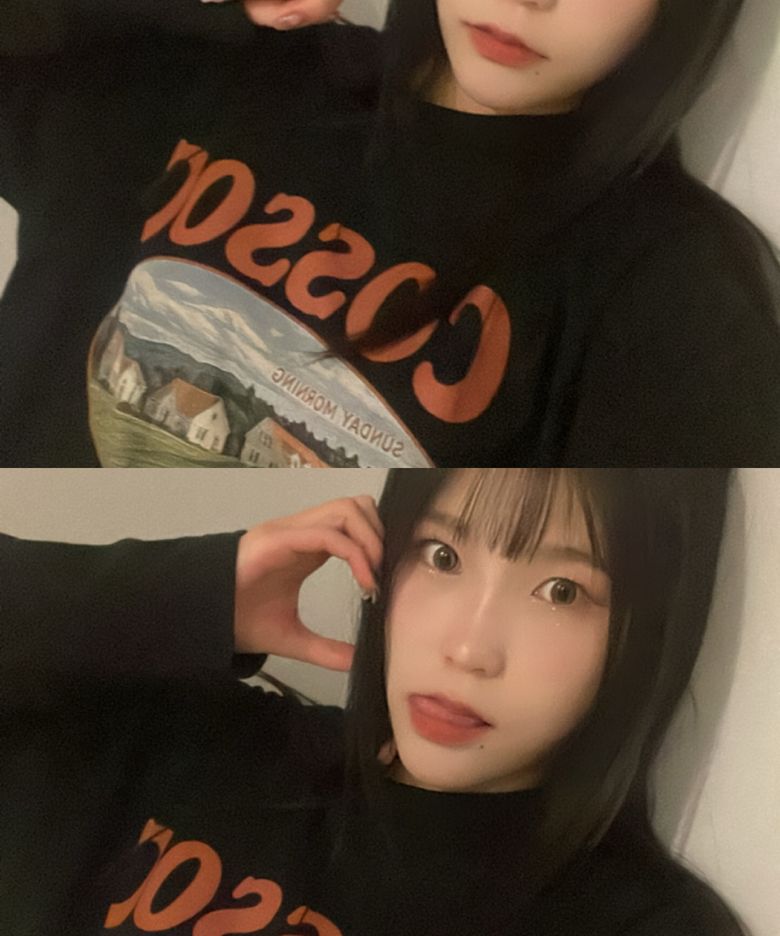 선데이 모닝 롱 슬리브 긴팔티 (BLACK)