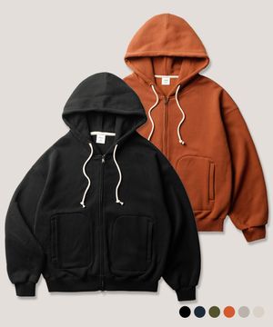 [2PACK] 해치 록 크롭 후드집업 SJHD4730