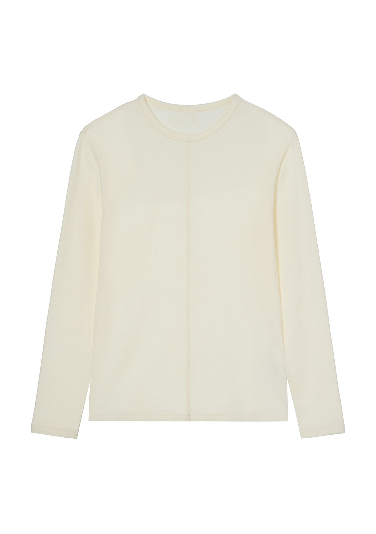 세비지(SAVAGE) Wool Crewneck Jersey Long Sleeve - Ivory