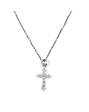 Mini Rosario Necklace (Light Grey)