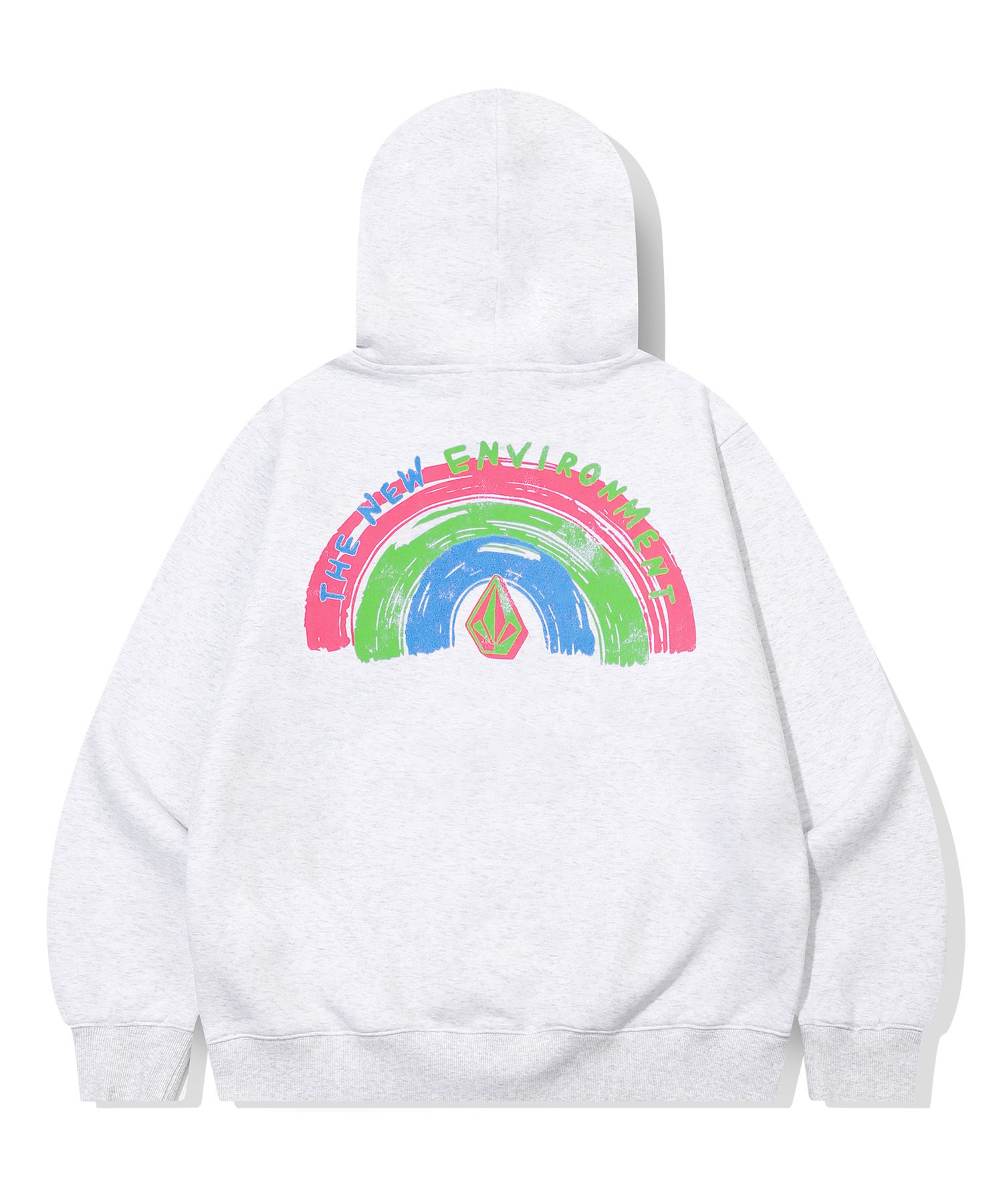 MUSINSA | VOLCOM Brush Rainbow Hoodie (Ice Gray)