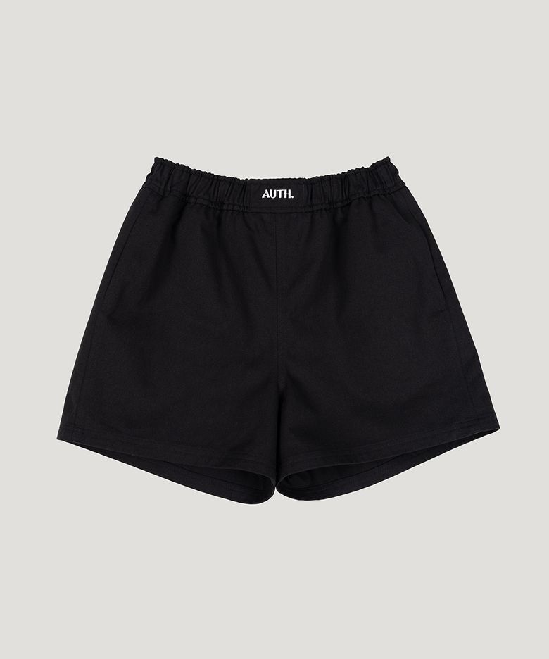 로고 밴딩 코튼 쇼츠 (블랙)