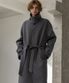 트리움 발마칸 울 로브 코트 [그레이]