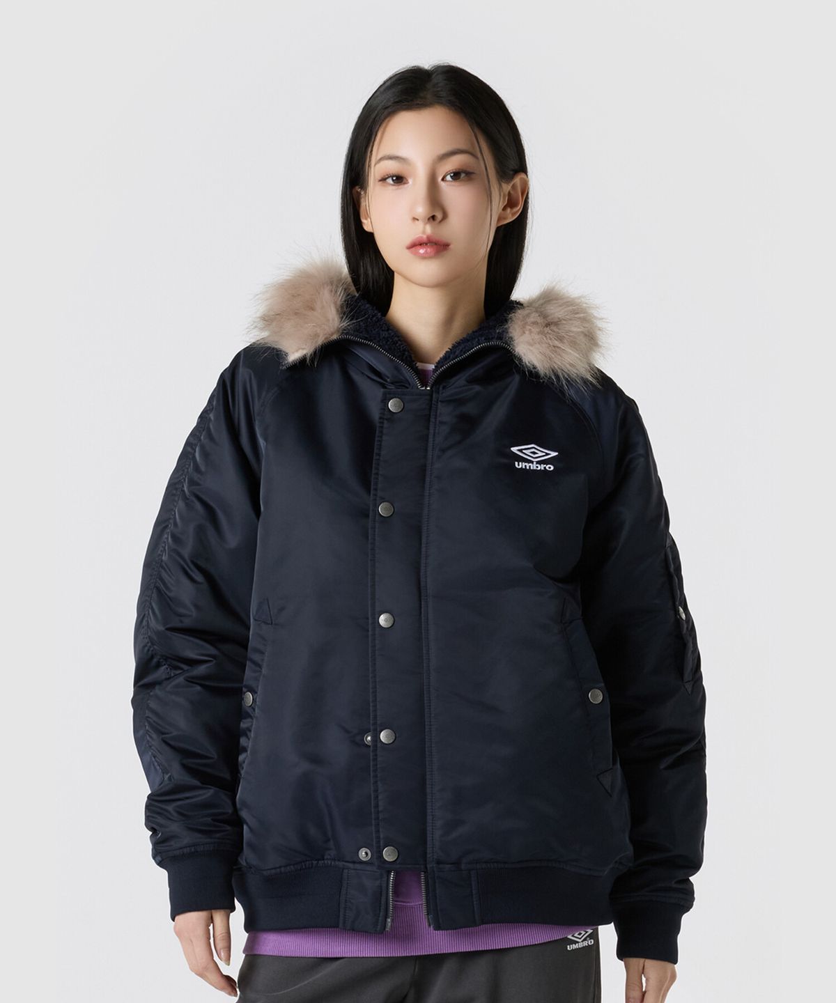 엄브로(UMBRO) N2B 변형 항공 점퍼 네이비 UQ421CPJO4