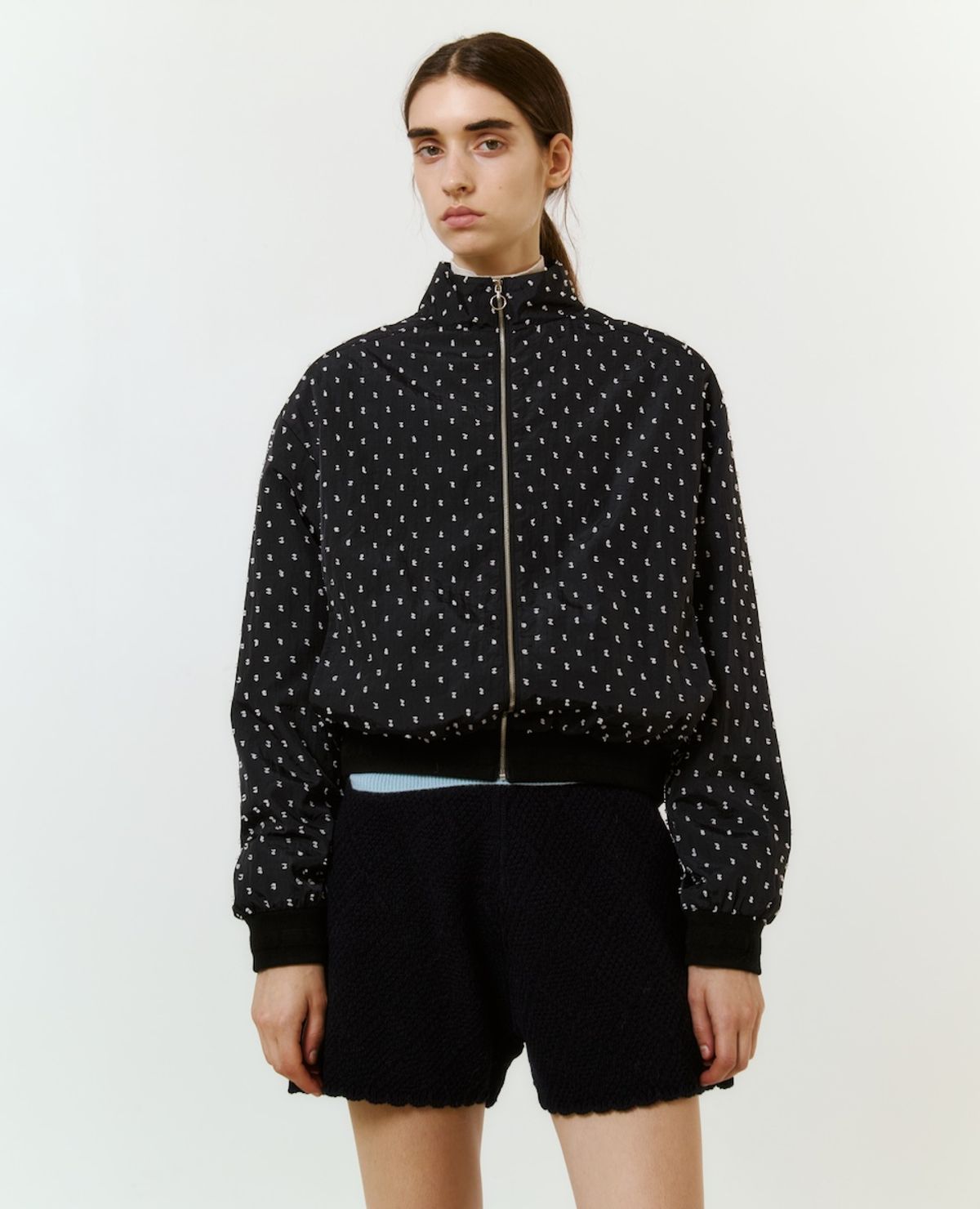 매기(MAGGIE) Knit Dot Jumper (Black)