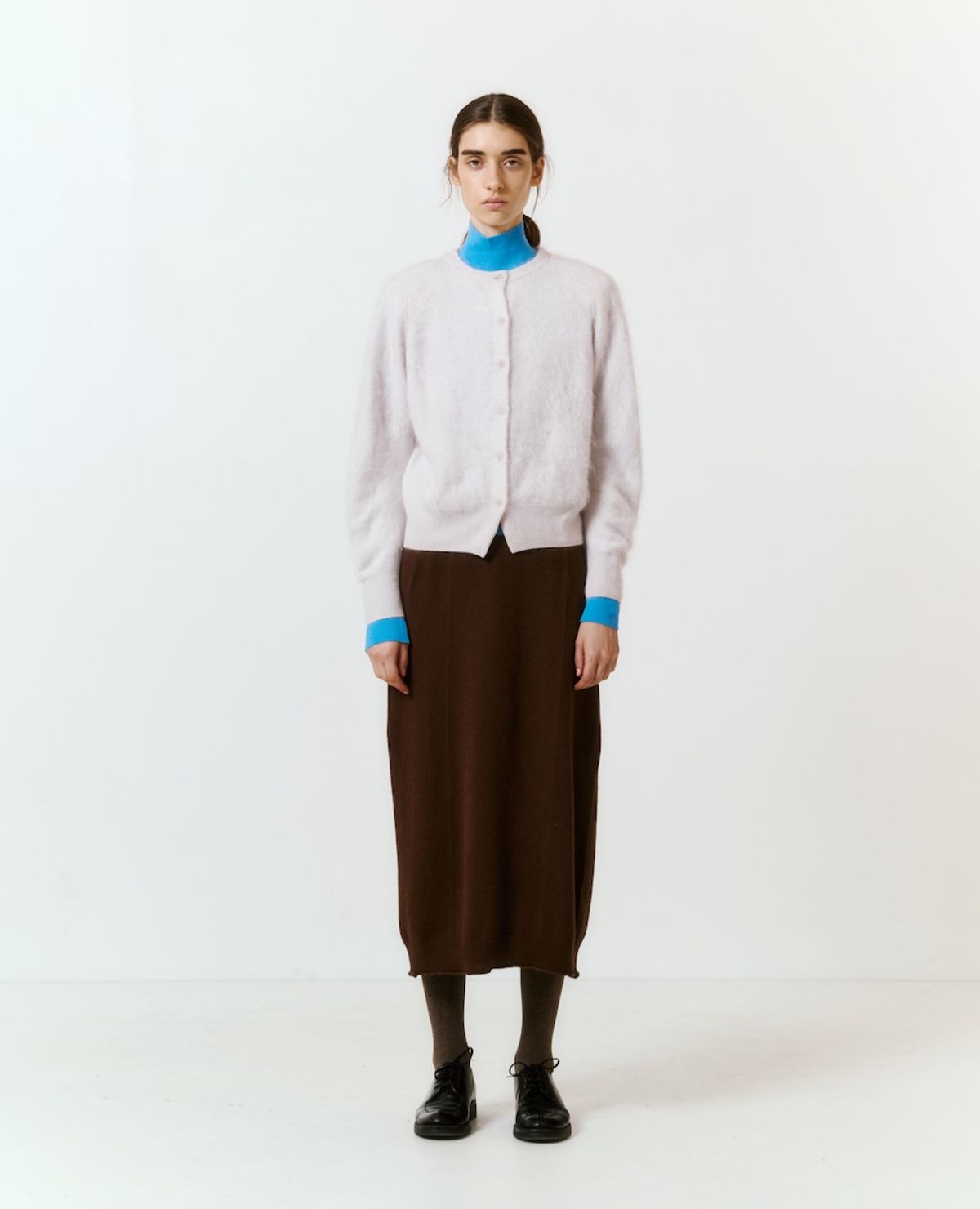 매기(MAGGIE) Camel Maxi Skirt (Brown)