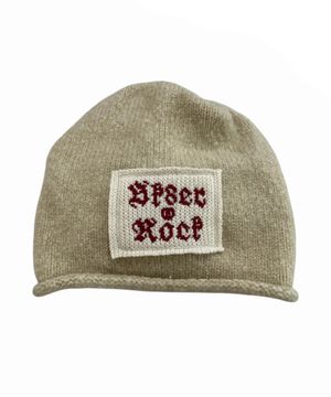 Rolled Back String Beanie ((cream))