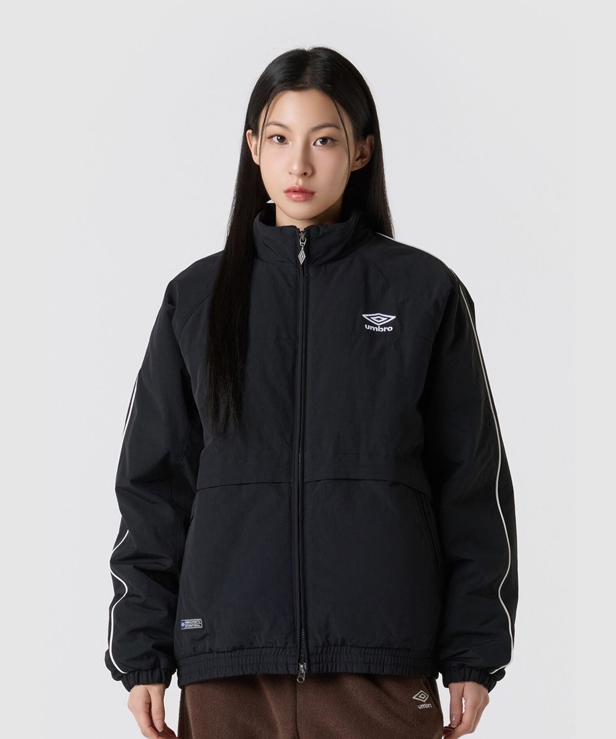 엄브로(UMBRO) 유니온 트랙 스탠넥 패딩 자켓 블랙 UQ321CPJ93