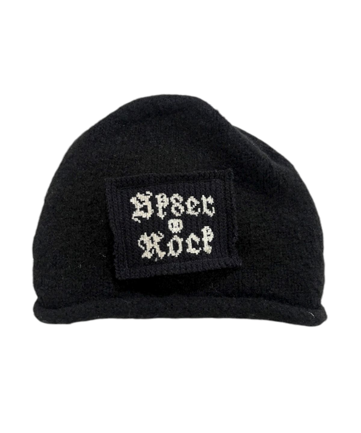 스케이터락(SK8ER ROCK) Rolled Back String Beanie ((black))
