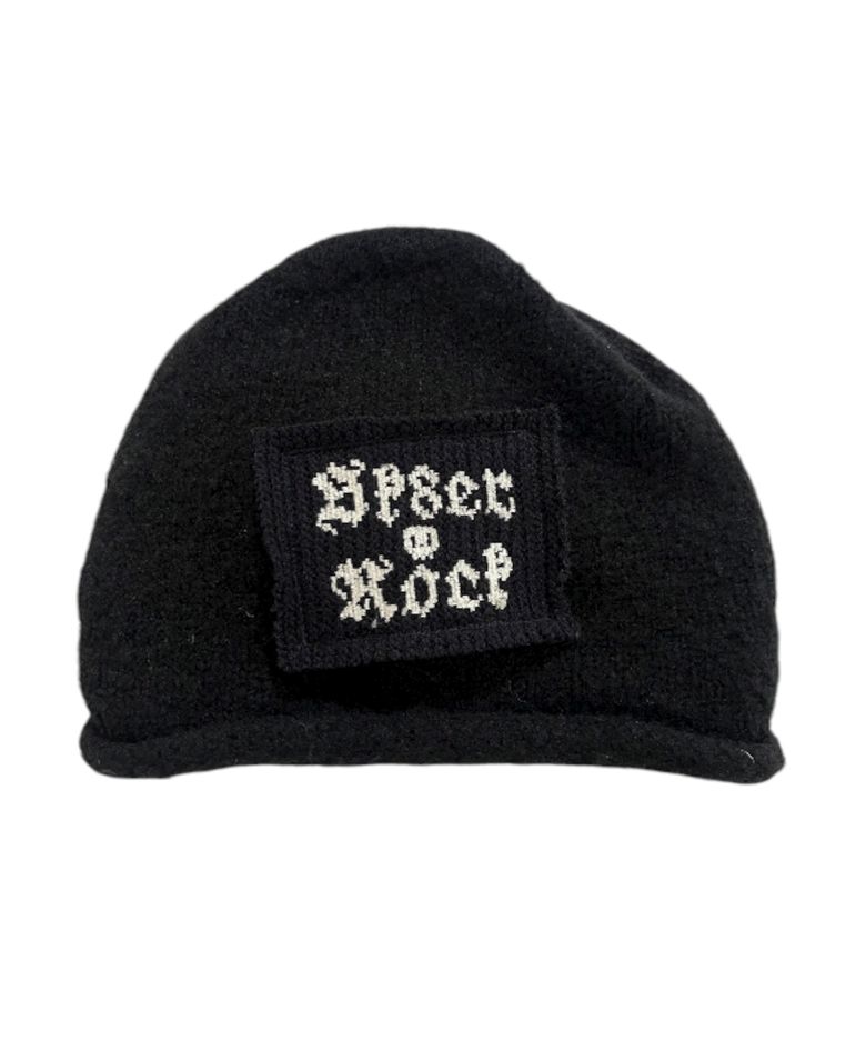 Rolled Back String Beanie ((black))